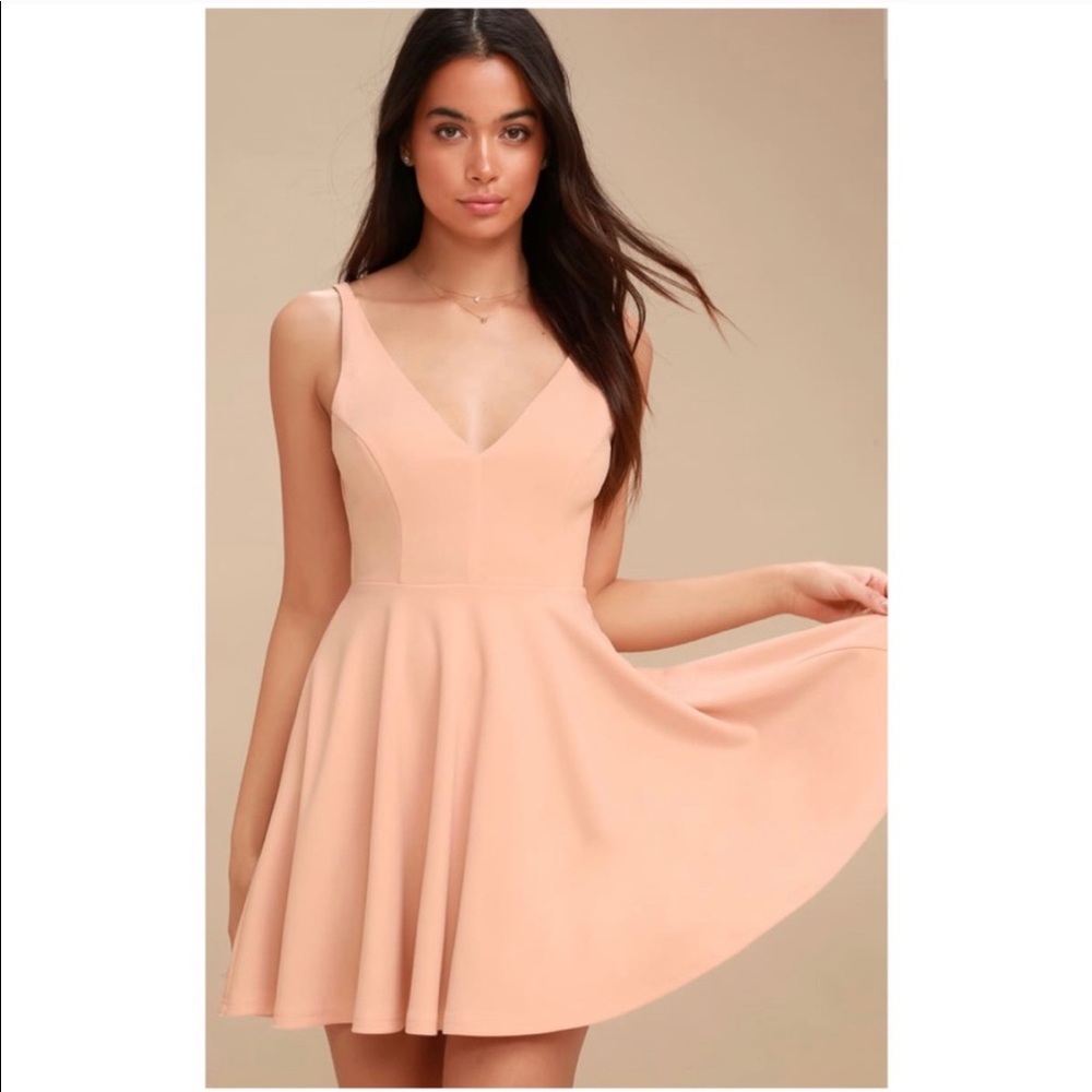 Lulus blush pink skater dress